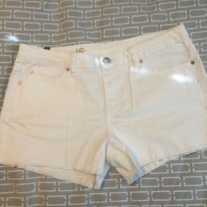 Lauren Conrad white jean shorts
